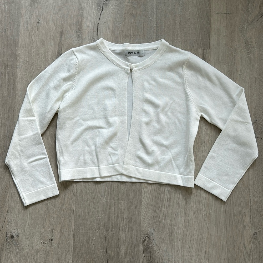 Grace Karin White Coverup Cardigan